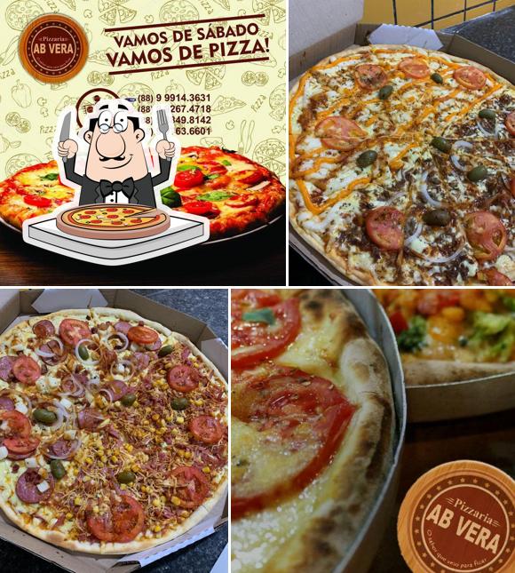 No Pizzaria AB Vera - Pizzaria Milagres, você pode degustar pizza