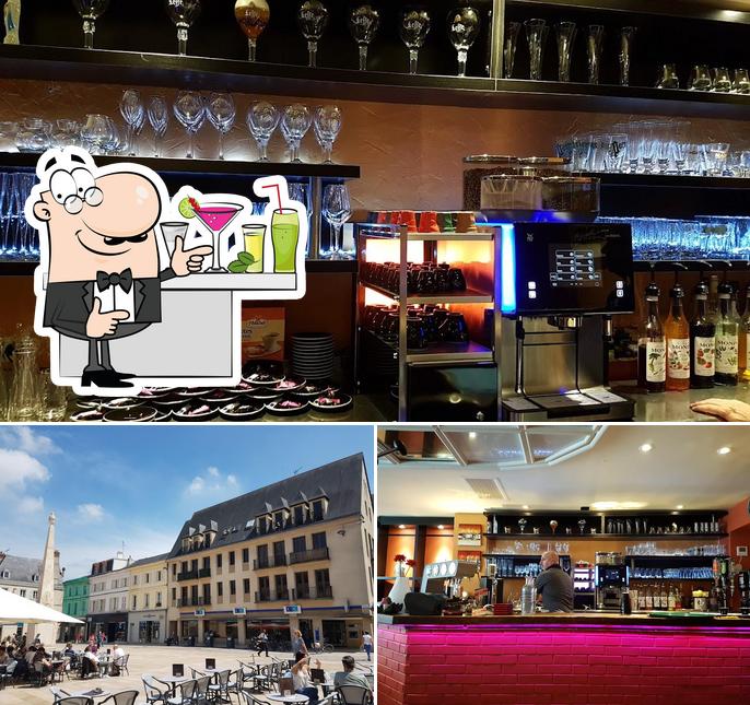 Voici l’image représentant la comptoir de bar et extérieur sur Roma _ Nostra