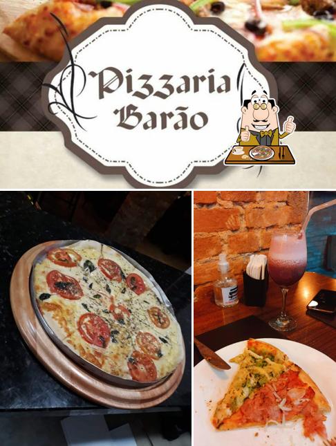 Escolha pizza no Pizzaria Barão