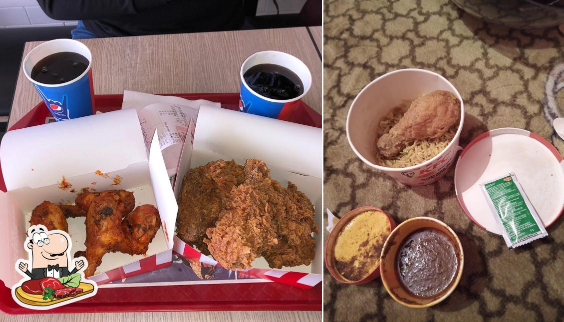 Get meat dishes at KFC