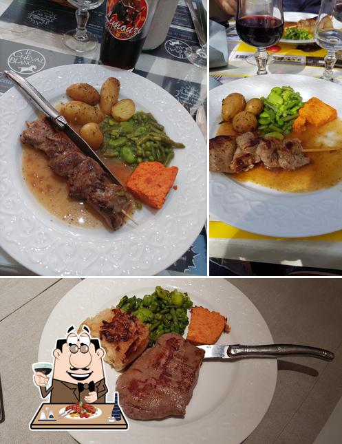 Prenez des repas à base de viande à Auberge du Cheval Blanc
