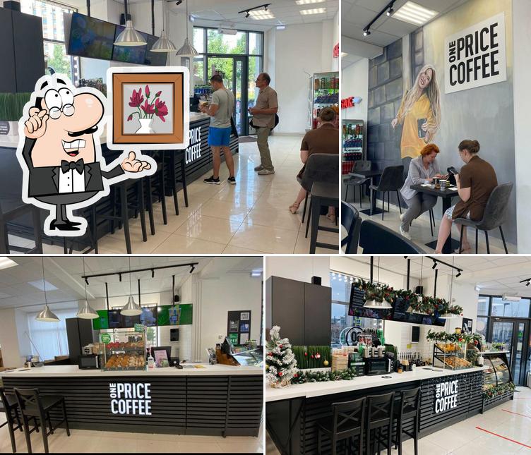 L'intérieur de One Price Coffee