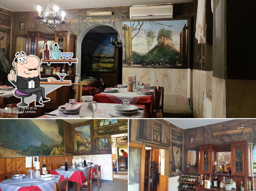 Gli interni di Osteria Il Rifugio