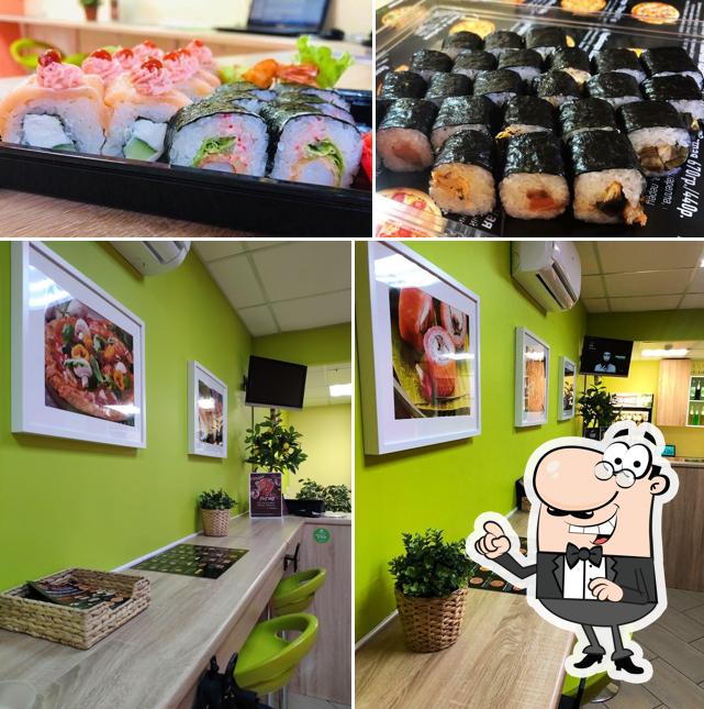 Помимо прочего, в Sushi place есть внутреннее оформление и еда
