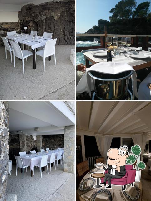 Gli interni di L'Arenella ristorante sul mare