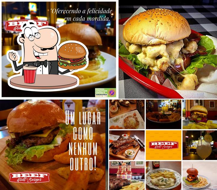 Consiga um hambúrguer no Beef Grill & Burger