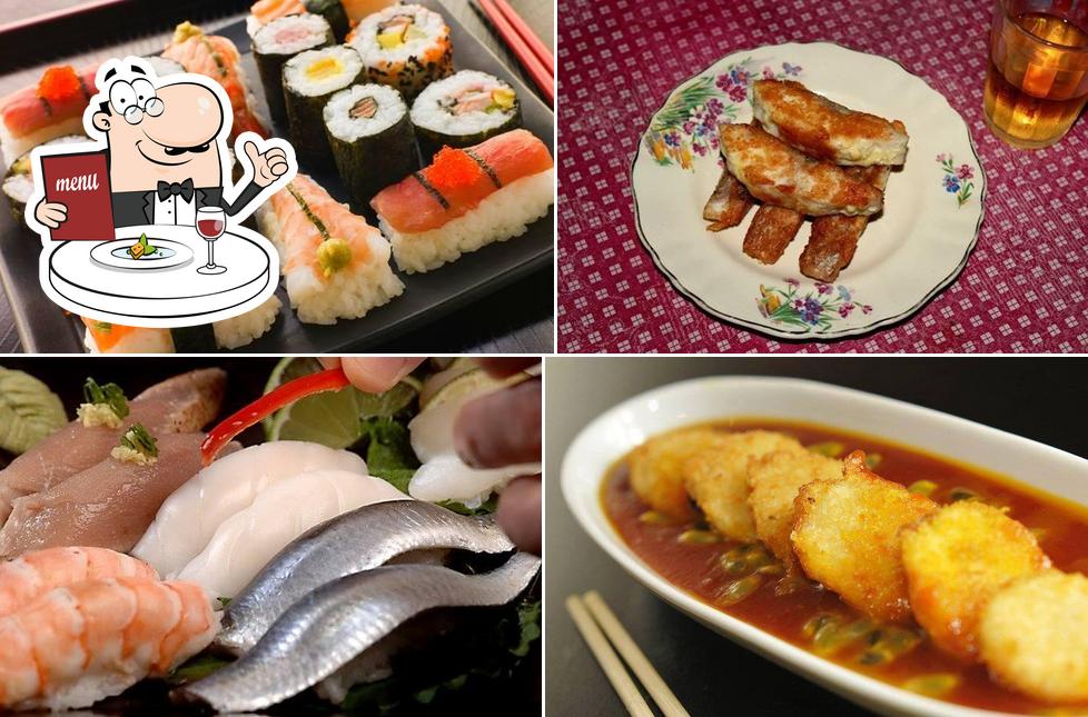 Comida em Sushi do banco delivery