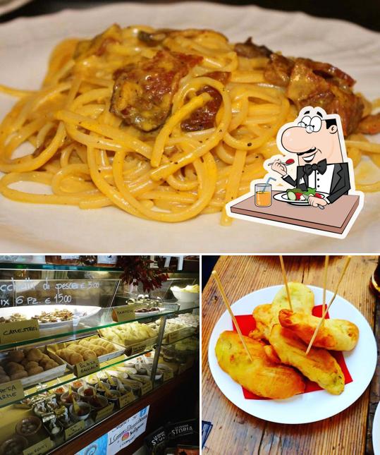 Spaghetti alla carbonara al Osteria I compari antipasti Veneziani