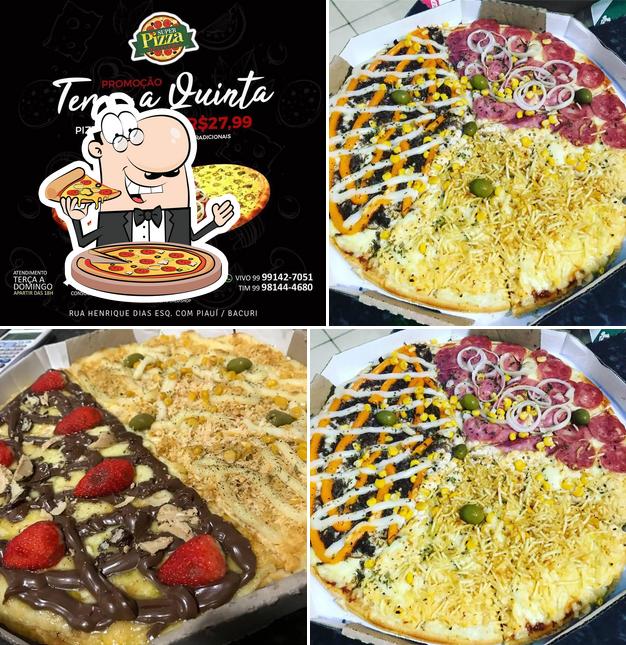 Consiga diferentes tipos de pizza