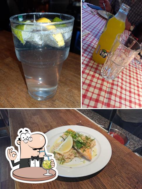 The restaurant's drink and food