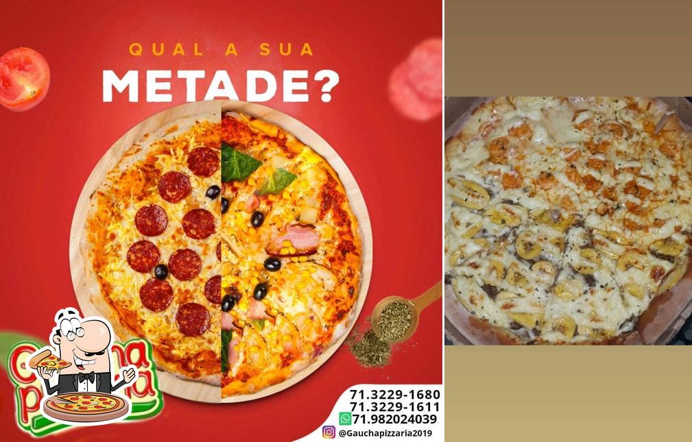 Experimente pizza no Gaucha pizzaria