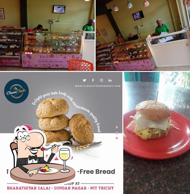 Check out the photo depicting food and interior at Classic foods