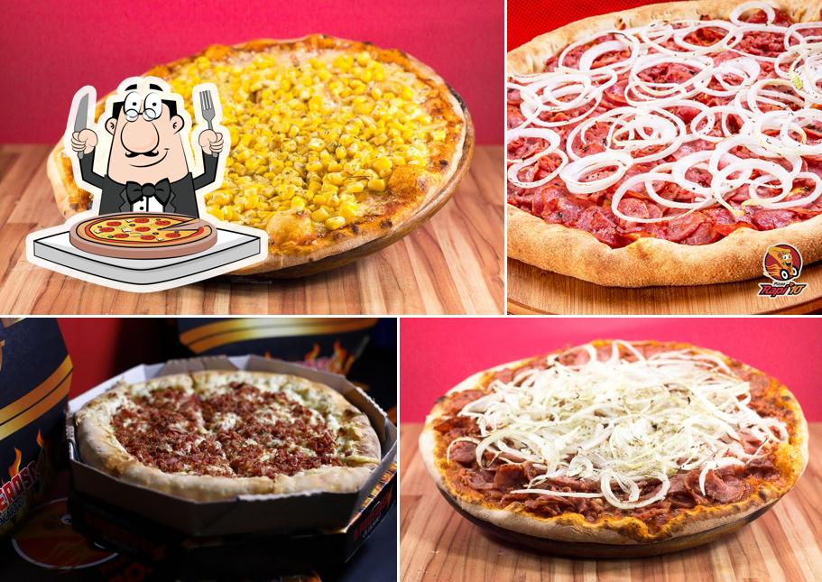 Peça diferentes tipos de pizza