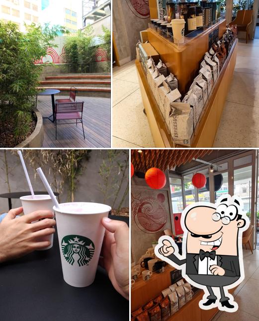 Veja imagens do exterior do Starbucks