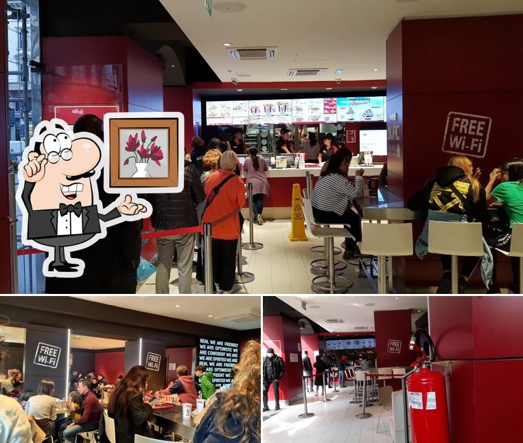 Gli interni di KFC
