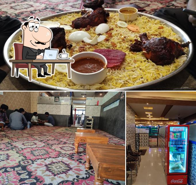 The photo of interior and food at Saudi Arabian Restaurant