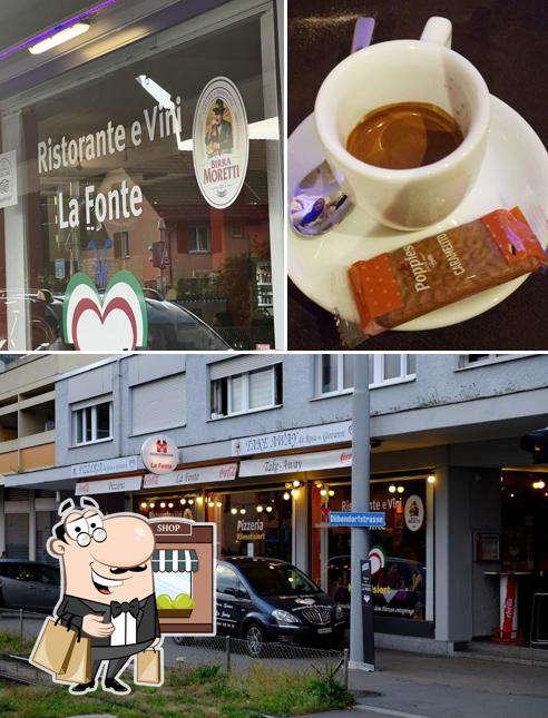 La foto della esterno e bevanda di Restaurant La Fonte