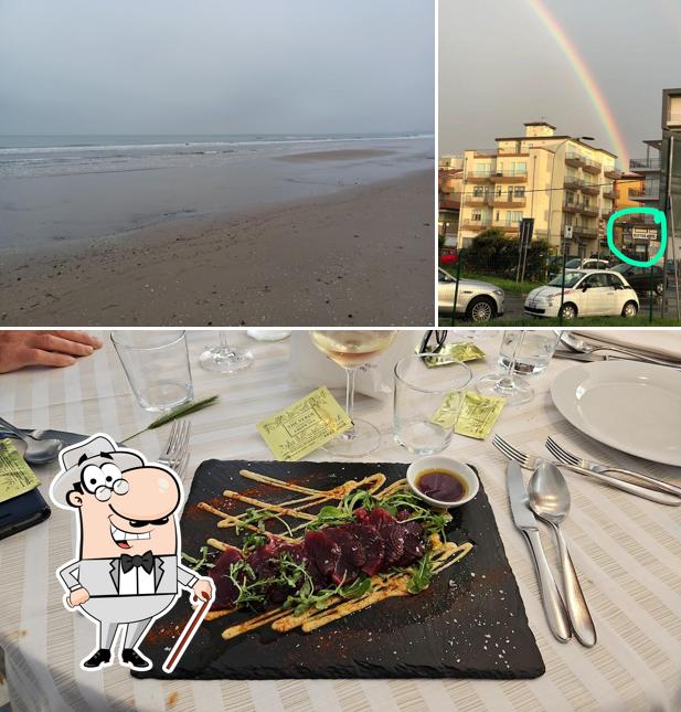 Questa è la immagine che raffigura la esterno e cibo di All'Arena
