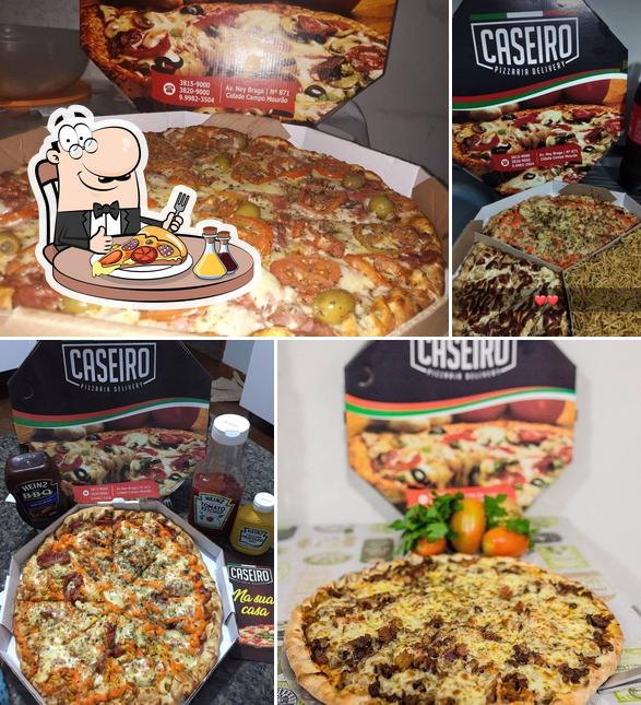 Peça pizza no Caseiro Delivery Pizzaria