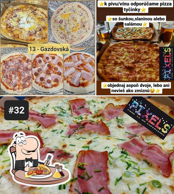 En PIXELS-food is an experience, puedes disfrutar de una pizza