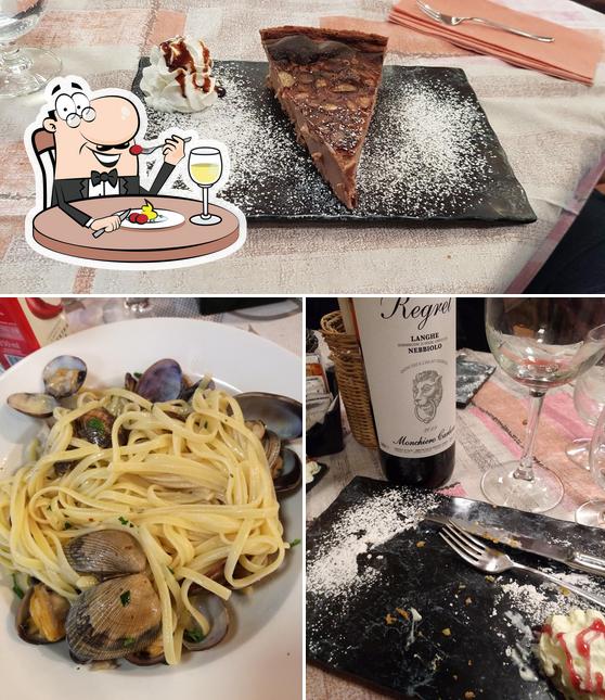 Observa las fotografías que muestran comida y alcohol en Ristorante Pepe