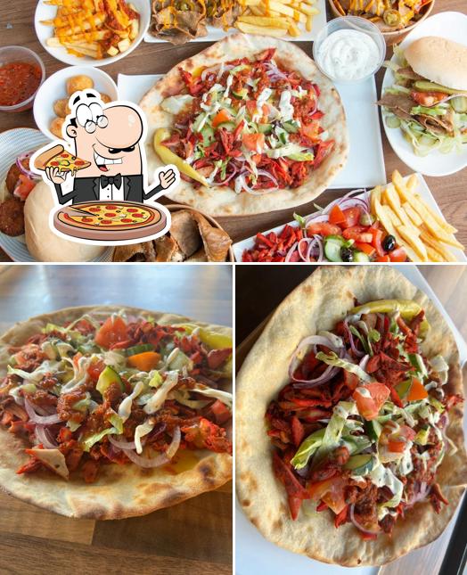 Try out pizza at Meze Lazeez