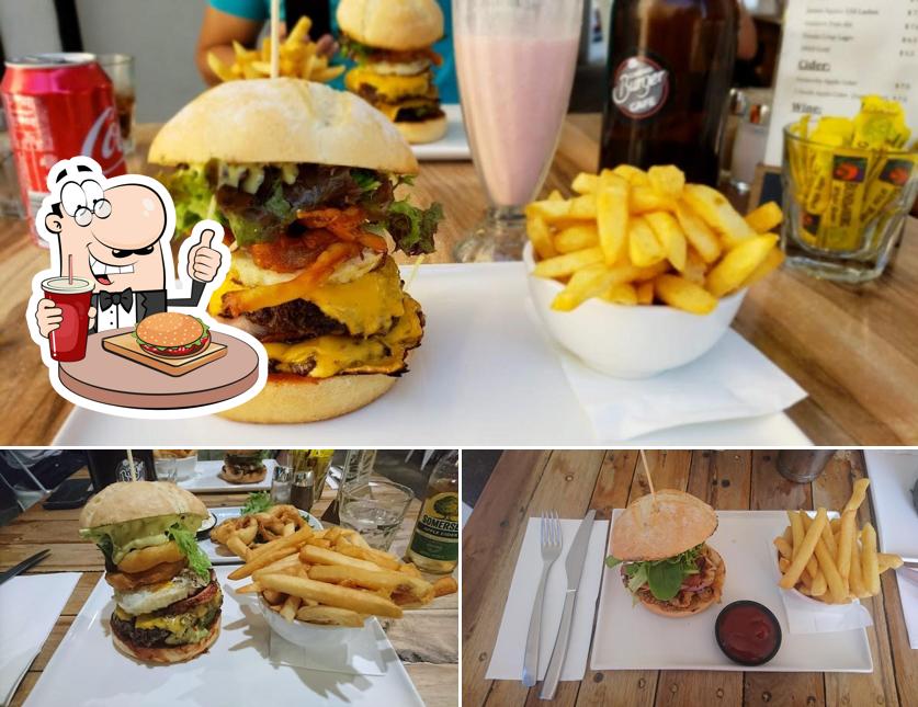 Order a burger at Cairns Burger Cafe