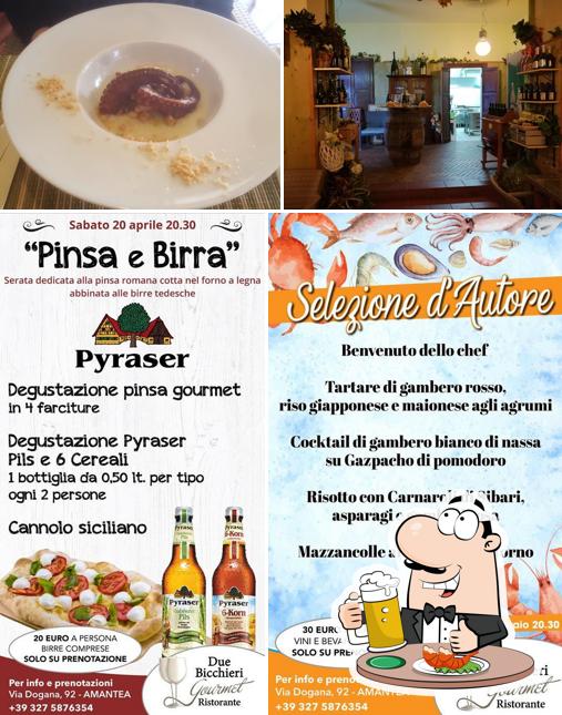 Puoi prenderti un rinfrescante bicchiere di birra chiara o scura