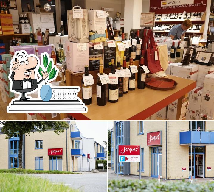 Jacques’ Wein-Depot Reinbek is distinguished by exterior and wine