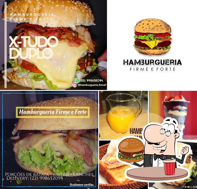 Consiga um hambúrguer no Hamburgueria Firme e Forte