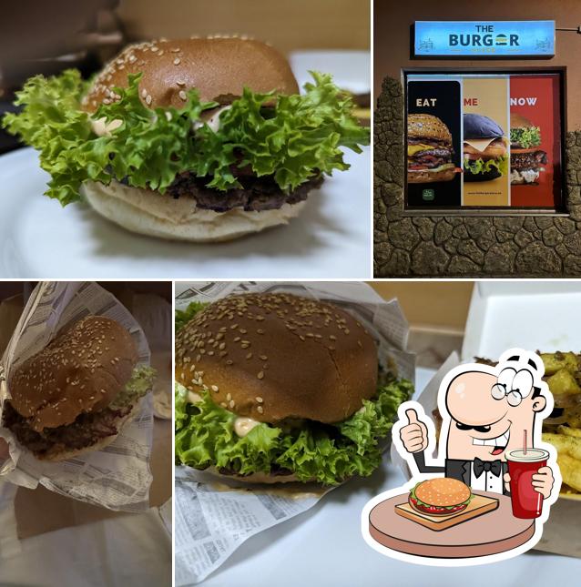 Hamburger at The Burger place