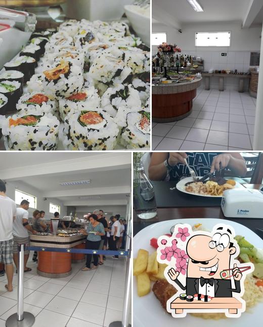 Prove diversas opções de sushi