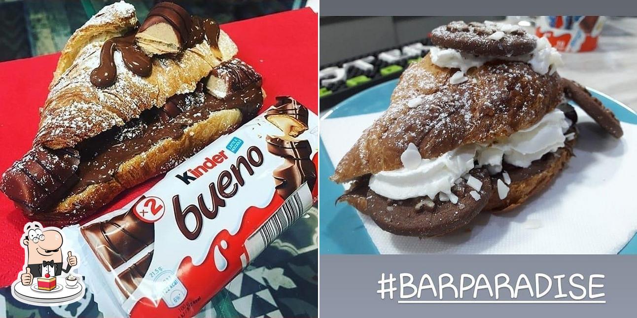 Bar Paradise serve un'ampia varietà di dolci