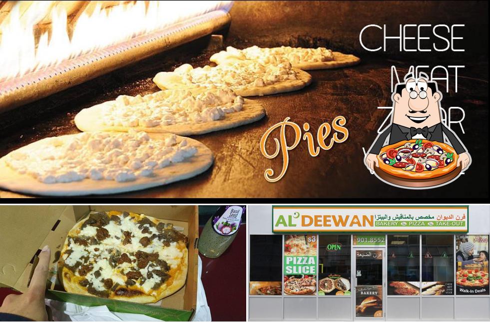 Get pizza at Al'deewan Manak'eesh Bakery