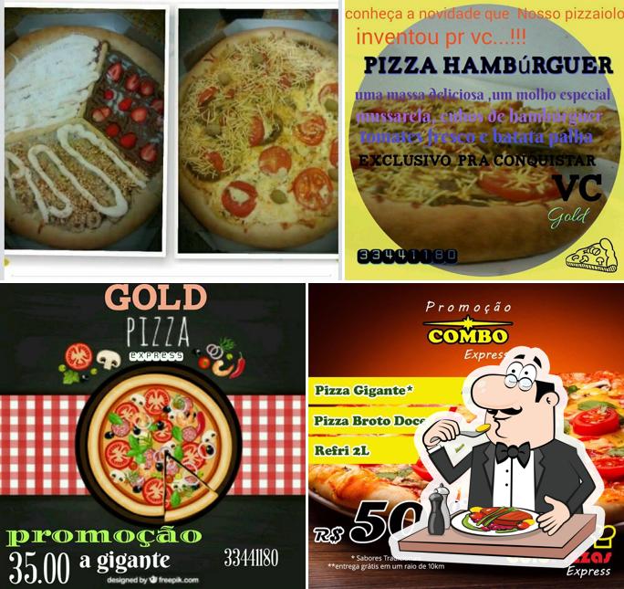 Platos en Gold pizzas express