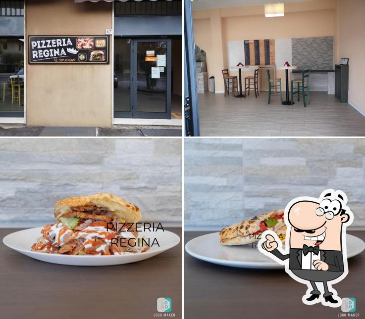 La foto della interni e cibo di Pizzeria Regina