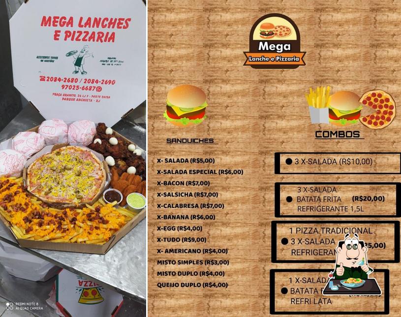 Platos en Mega Lanches & Pizzaria