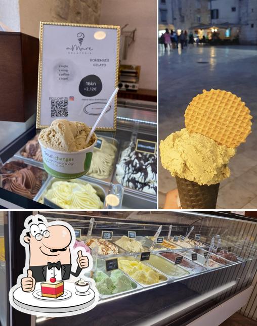 Gelateria aMare offre un'ampia varietà di dessert