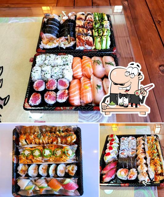 Sushi rolls are offered by DK Sushi & Seoul Korean Restaurant