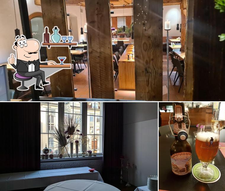 The picture of interior and beer at Gasthaus zum Trauben