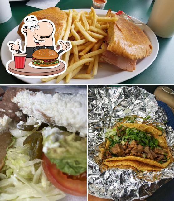 Order a burger at El Taco Veloz