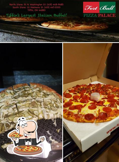 Elige una pizza en Fort Ball Pizza Palace