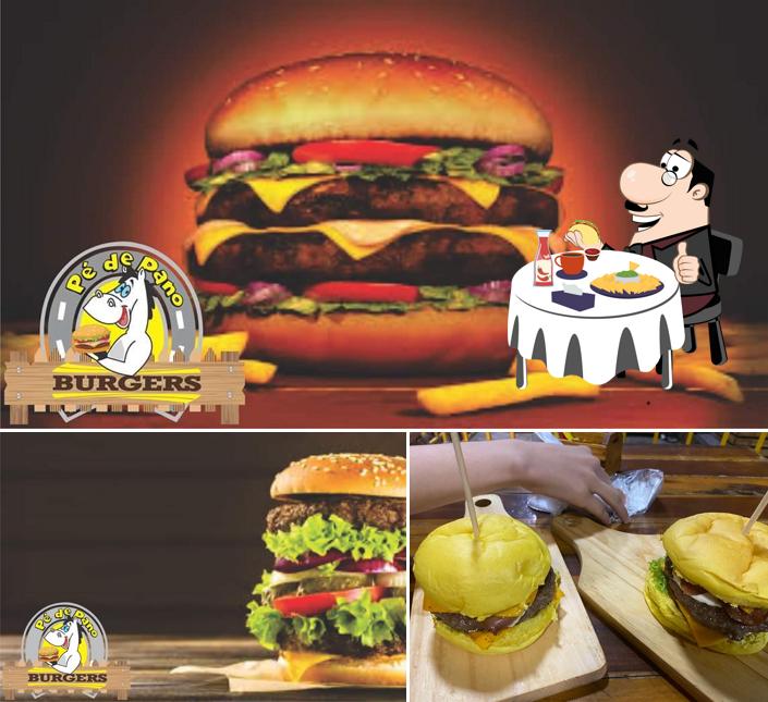 Experimente um hambúrguer no Pé De Pano Burgers