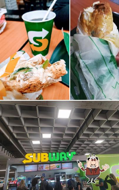 Entre diversos coisas, comida e exterior podem ser encontrados no Subway