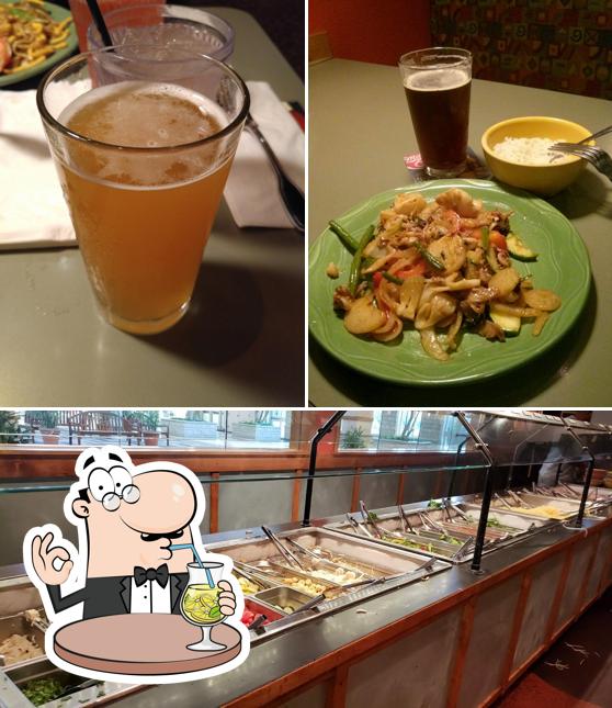 This is the photo depicting drink and food at HuHot Mongolian Grill