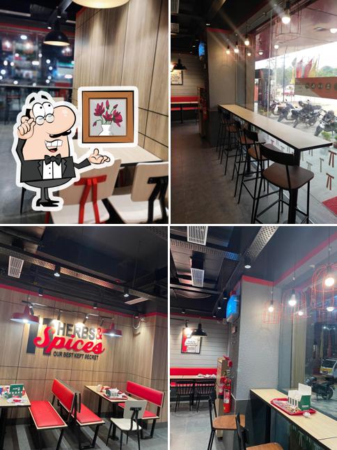 The interior of KFC