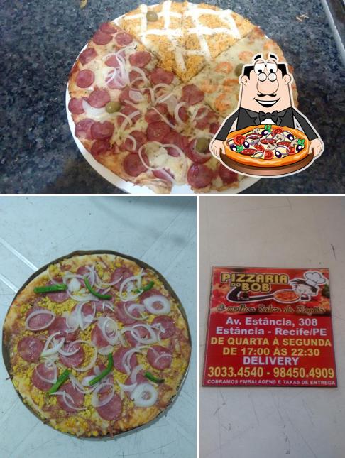 Peça diferentes variedades de pizza