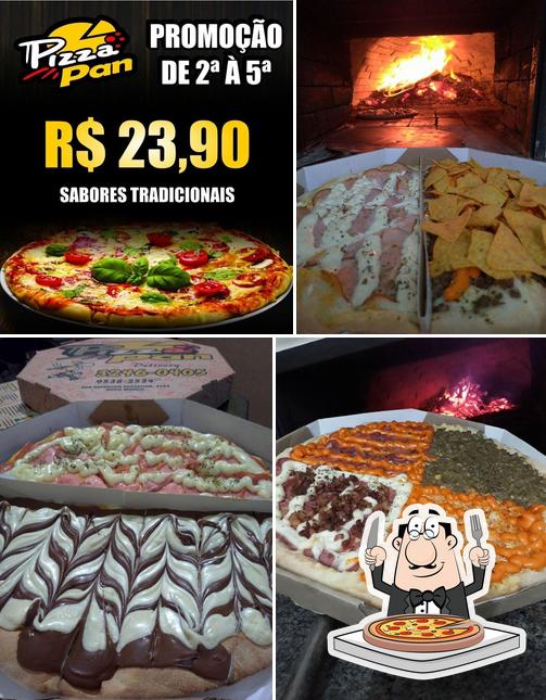 Escolha diferentes variedades de pizza