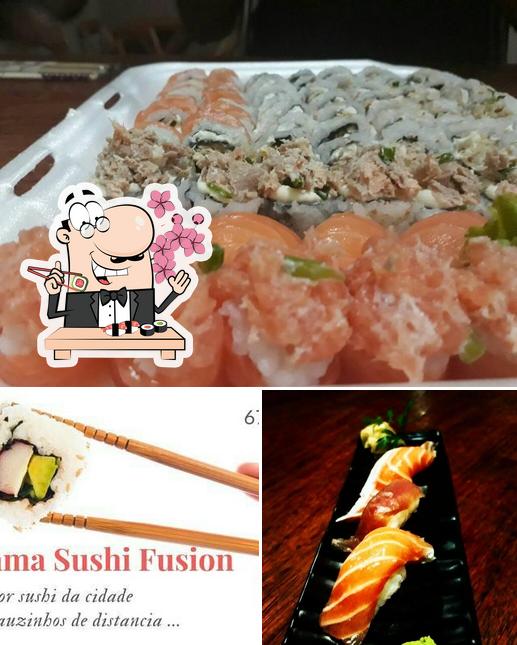 Prove diversas opções de sushi