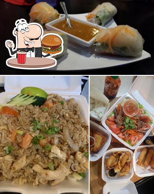 Try out a burger at Chaba Thai Restaurant
